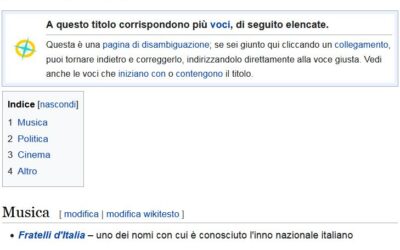Chi sono i miei fratelli (d’Italia)?