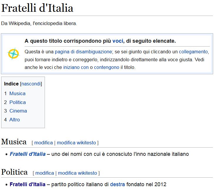 Chi sono i miei fratelli (d’Italia)?