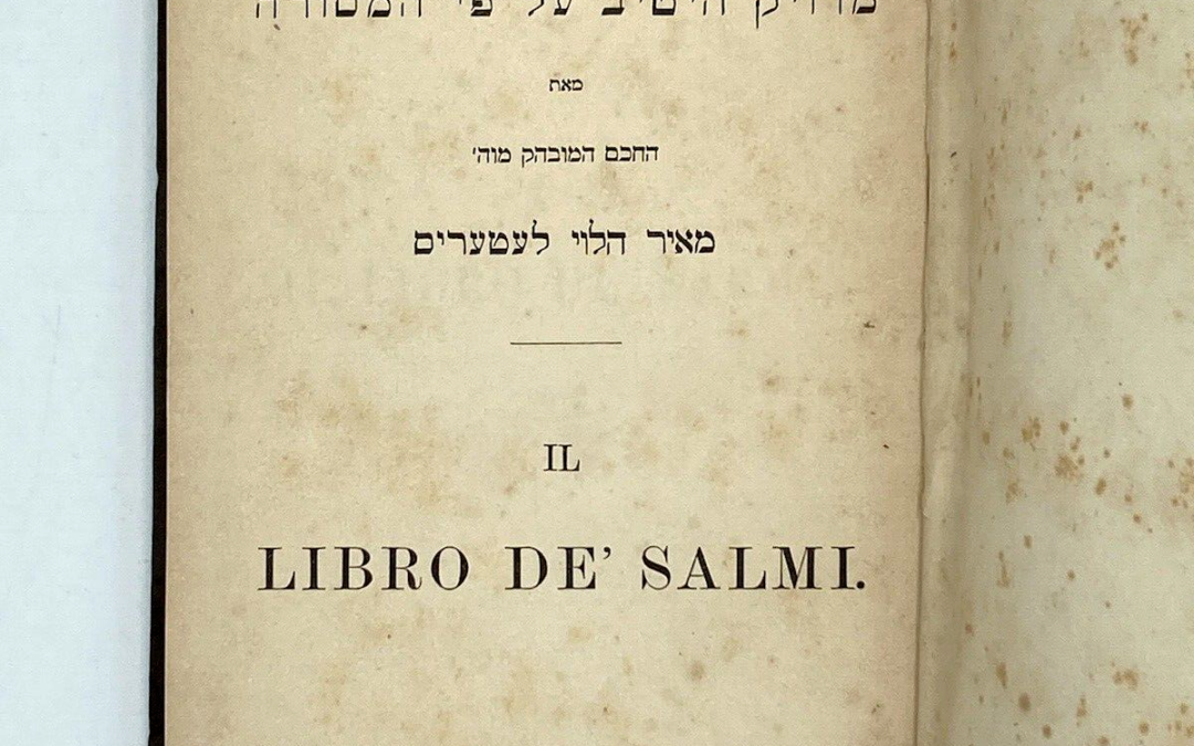 Salmi, preghiera di poveri cristiani